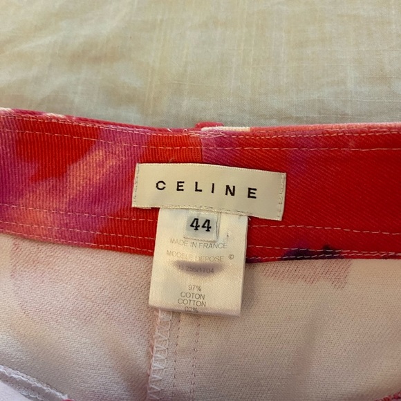 Celine Poppy Print Skirt in Barbie Pink (15) - Picture 4 of 6